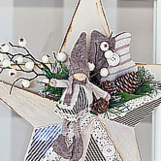 Anleitung f&uuml;r einen weihnachtlichen Holzstern