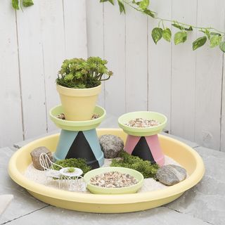 Mini-Garten in Pastell