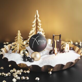 Weihnachtliches Kerzensand Arrangement 
