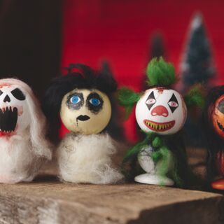 Gruselige Halloweenfiguren