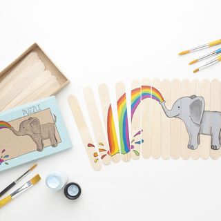 Kinder-Puzzle aus Holzst&auml;bchen
