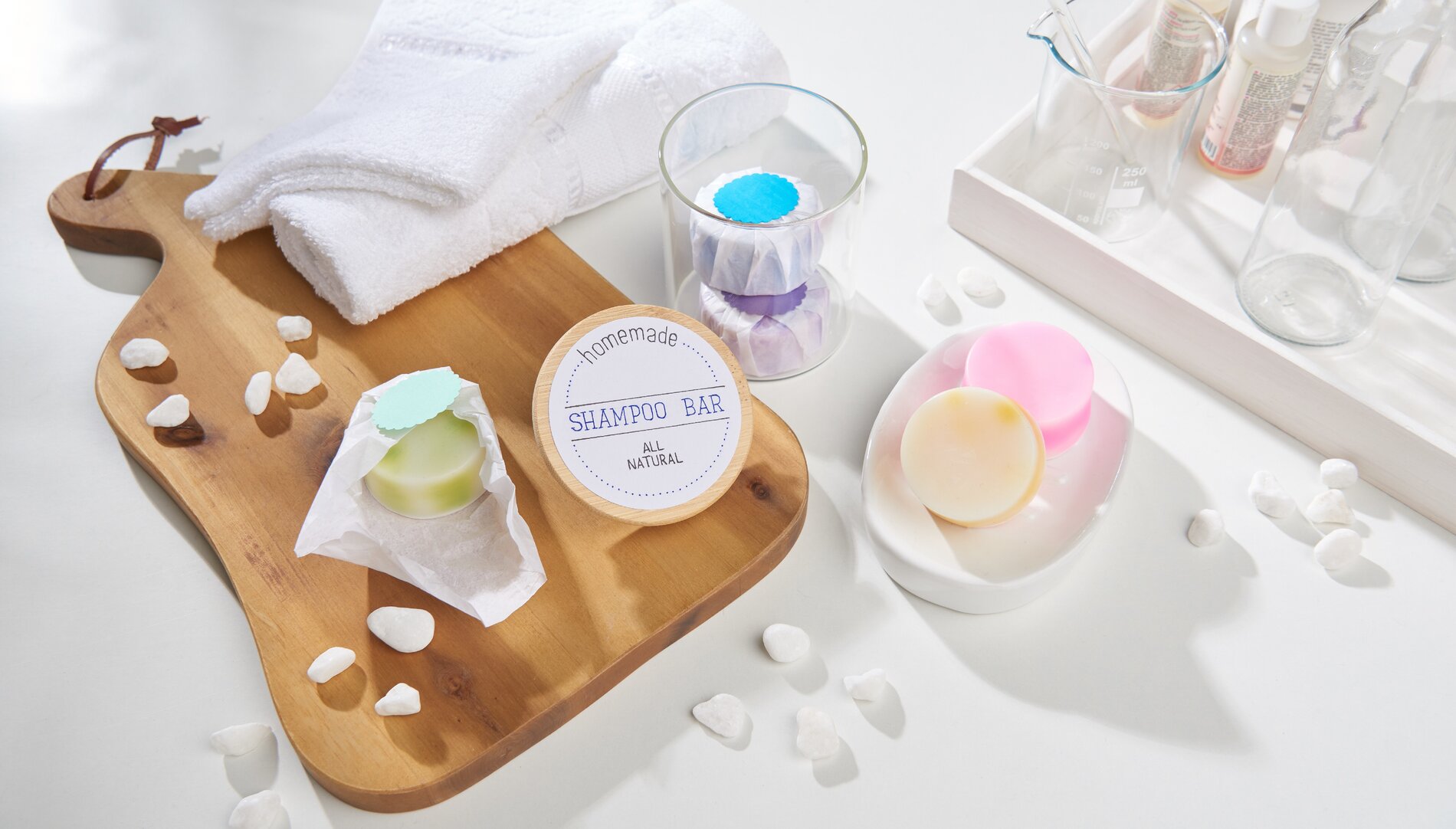 Bunte Shampoo Bars