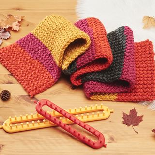 Schal stricken mit der Strickleiste