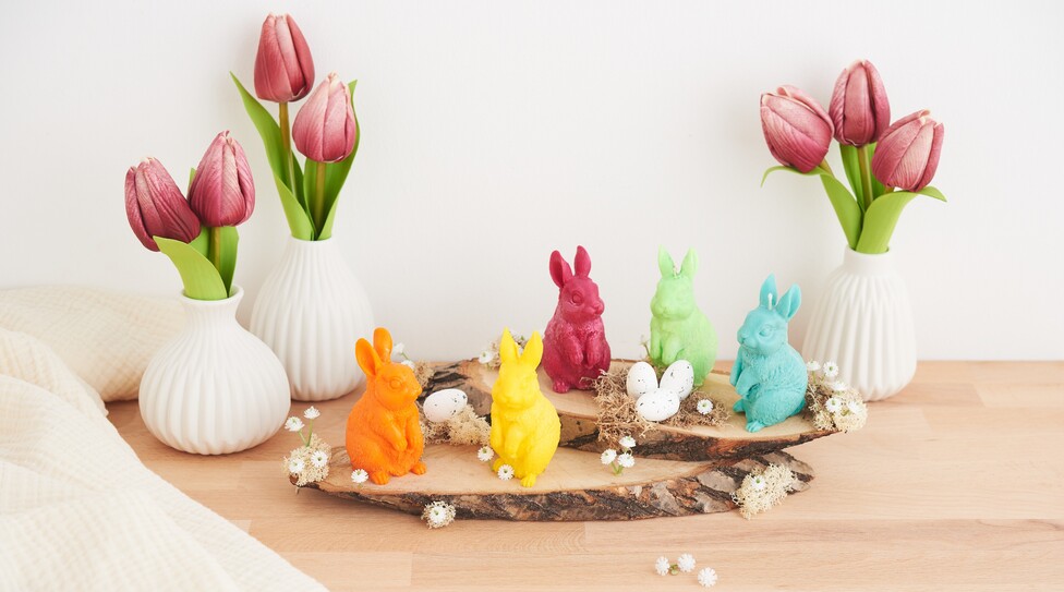 DIY Hasen-Kerzen