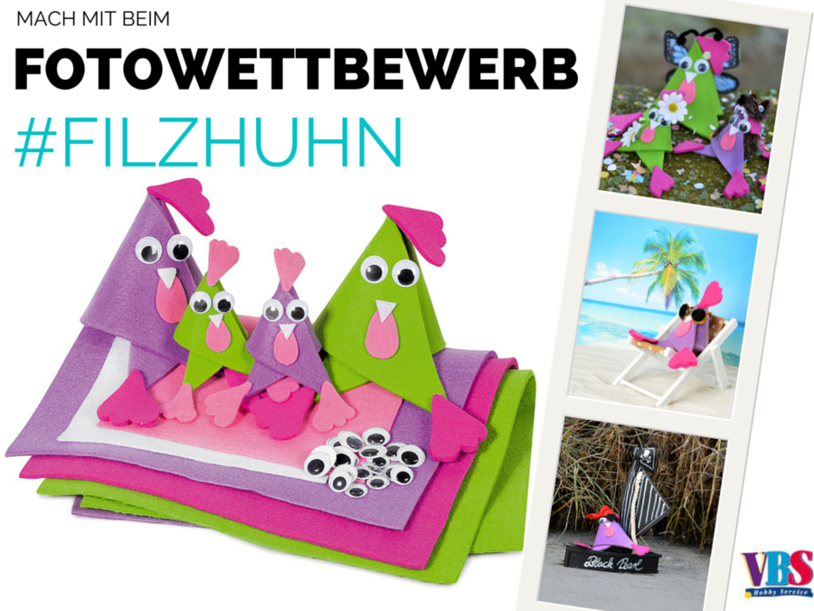 Wettbewerb &bdquo;Freche Filzh&uuml;hner&ldquo; bei VBS Hobby Service