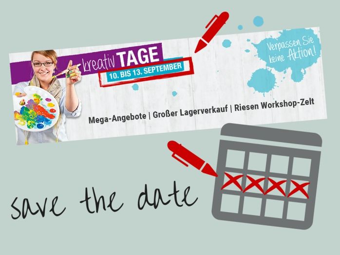 Holt den Kalender hervor &ndash; die Kreativ-Tage stehen an!