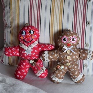 Lebkuchenm&auml;nnchen aus Stoff n&auml;hen