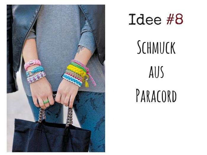 Einfache Ideen zum Selbermachen von Schmuck mit Paracord