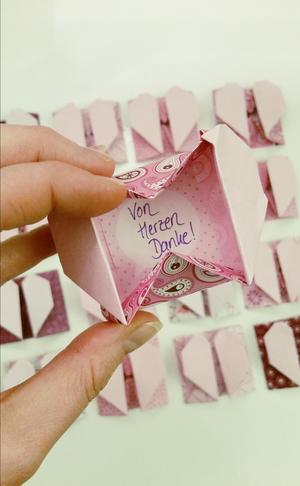 Origami Herz Umschlag kostenlose Anleitung