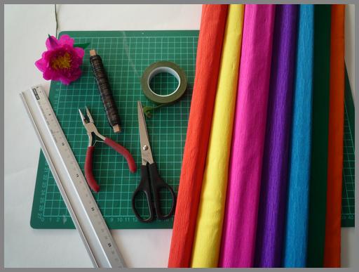 Papierblumen basteln