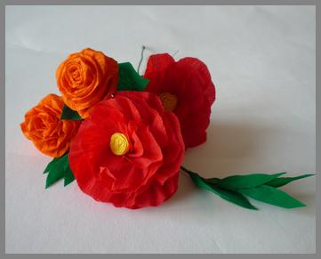 Papierblumen basteln