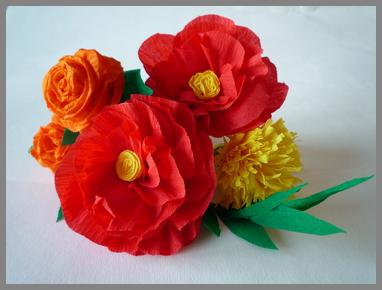 Papierblumen basteln