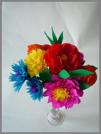 Papierblumen basteln