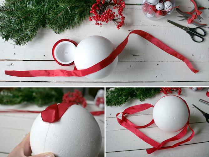 Dekokugel Styroporkugel Weihnachtliche Dekokugel