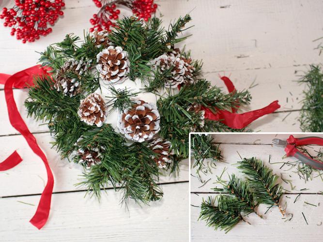 Dekokugel Tannenzweige Weihnachtliche Dekokugel