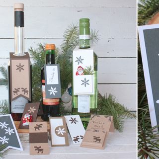 Weihnachtliche Flaschenanh&auml;nger