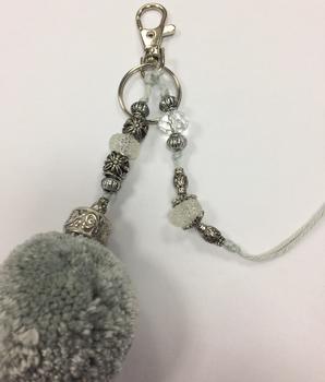 Key ring with beads and<protected> feathers