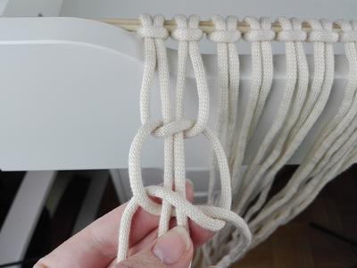macram&eacute;-wall hanging Knotting 9