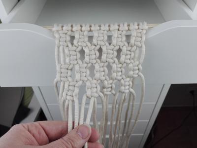 macram&eacute;-wall hanging Knotting 14