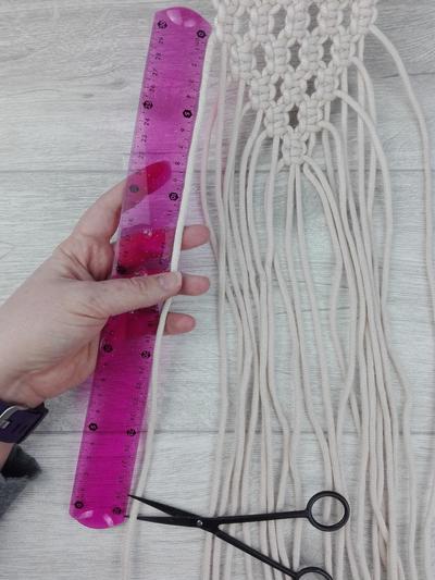 macram&eacute;-wall hanging Knotting 19