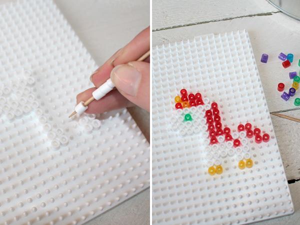 Einh&ouml;rner aus Hama-Perlen