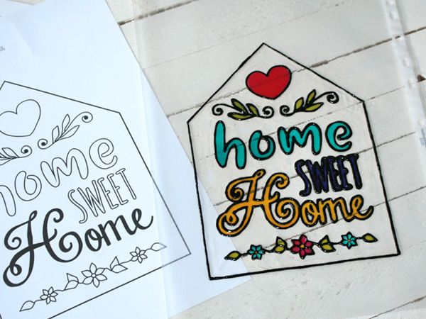 DIY-T&uuml;rschild &bdquo;Home Sweet Home&ldquo;