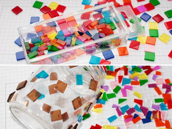 Lanterns with broken mosaic