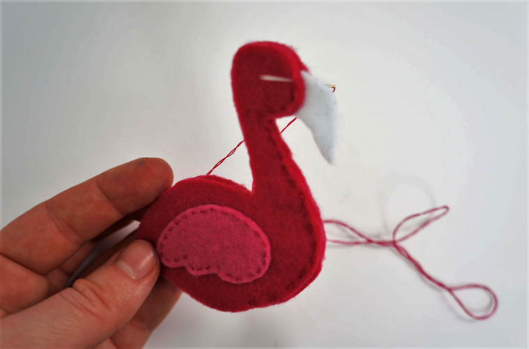 flamingo sew from felt yourself