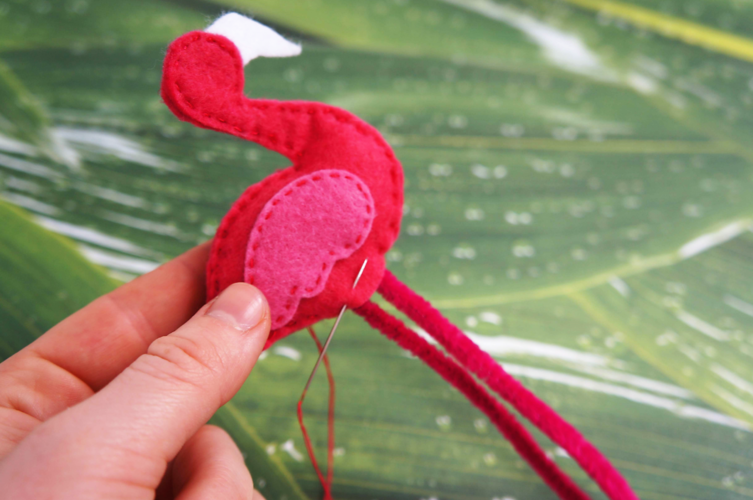 flamingo sew your own from felt and wadding