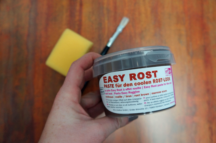 Basteln mit Rostfarbe f&uuml;r den Herbst