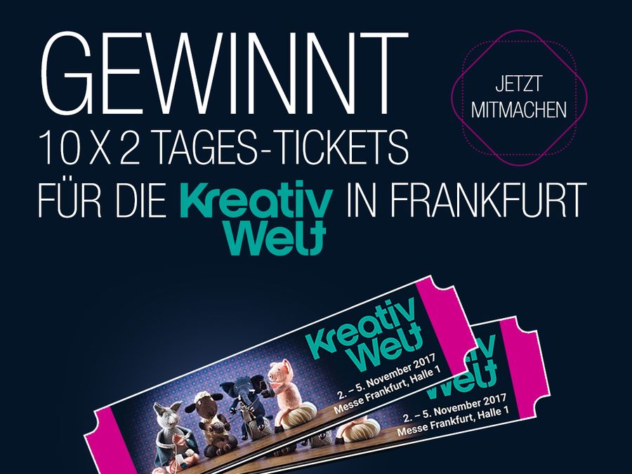 Gewinnspiel: 10 x 2 Tickets f&uuml;r die Kreativ Welt in Frankfurt 