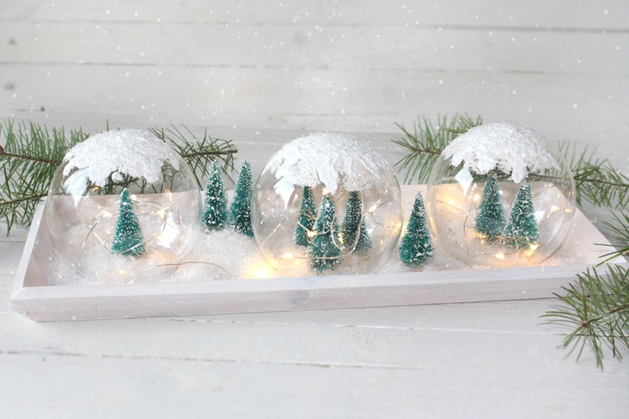 Beleuchtete Winterlandschaft f&uuml;r die Weihnachtszeit