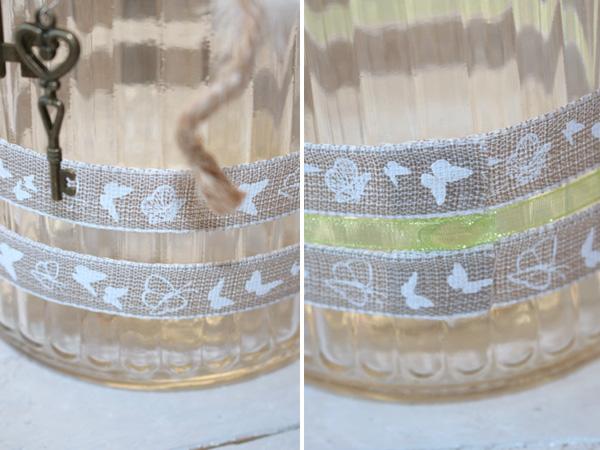 B&auml;nder anbringen f&uuml;r das Erinnerungsglas