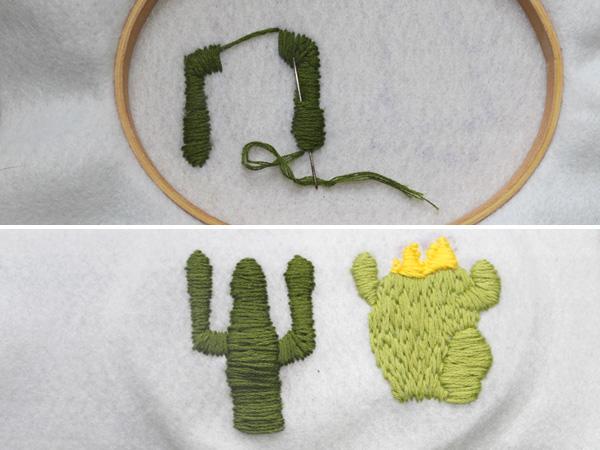 Greenery: Gestickte Kakteen einfach sleber sticken. Schritt-f&uuml;r-Schritt-Anleitung Kostenlos im Blog