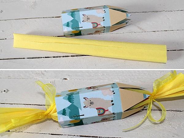 Bleistift Schult&uuml;te zur Einschulung mit Kreppapier und Motivpapier