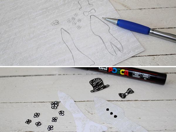 Mit Paper und Zeichenarbeit Figuren basteln