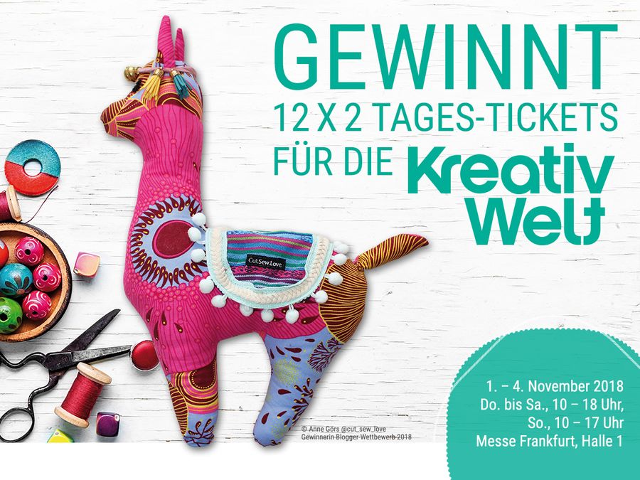 Gewinnspiel: 12 x 2 Tickets f&uuml;r die Kreativ Welt in Frankfurt