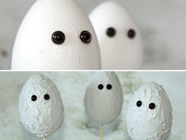 K&uuml;ken in Betonoptik aus Styroporeiern zu Ostern