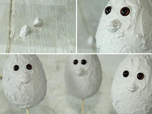 Tolle Deko zu Ostern: K&uuml;ken in Betonoptik aus Styroporeiern