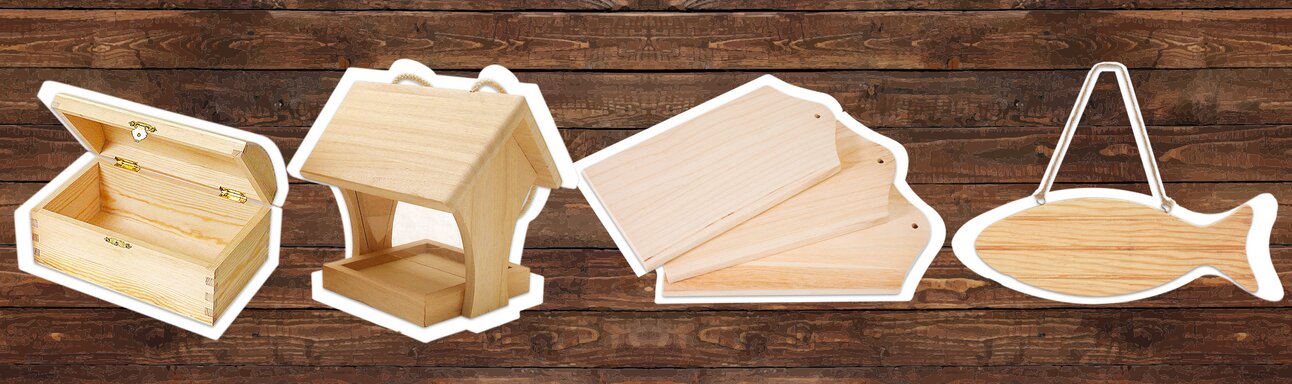 Holz, MDF & Pappmaché Artikel Holzrohlinge