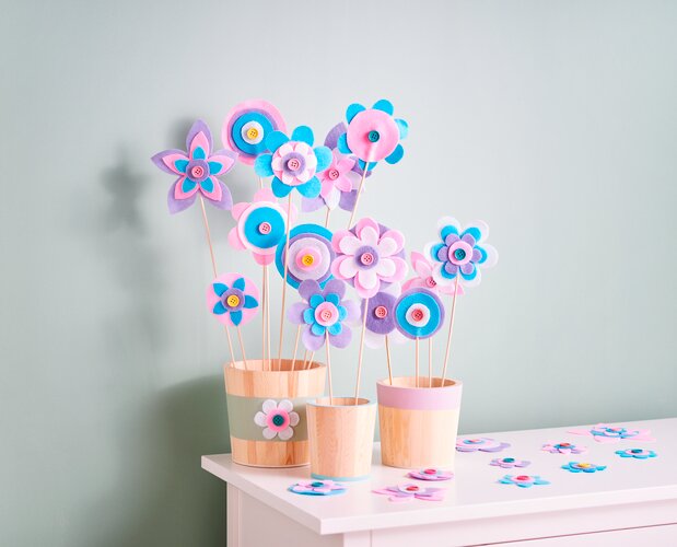 Filzblumen