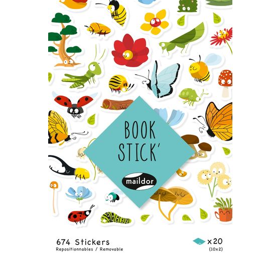 Sticker-Buch "Happy Nature" 674 St&uuml;ck