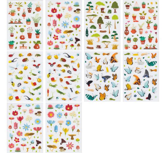 Sticker-Buch "Happy Nature" 674 St&uuml;ck