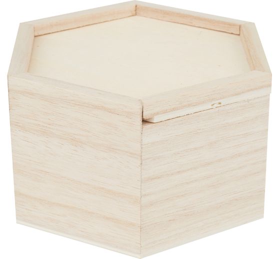 VBS Holz-K&auml;stchen mit Schiebedeckel, 6-eckig