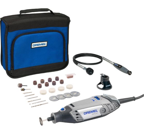 Dremel 3000-2/25 Arts & Crafts, 2 Aufs&auml;tze, 25 tlg. Zubeh&ouml;r, Tasche