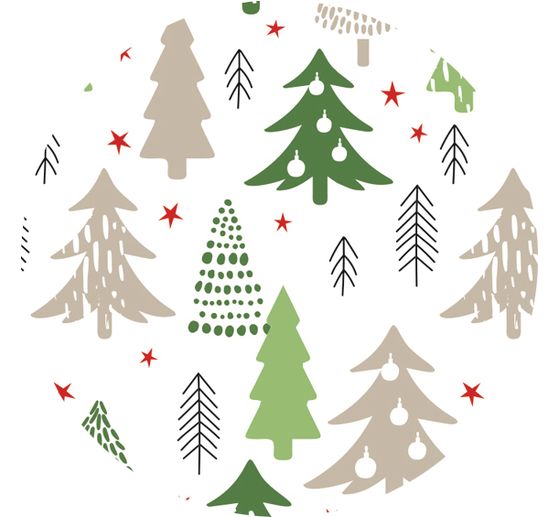 Motiv-Fotokarton "Weihnachtsb&auml;ume"