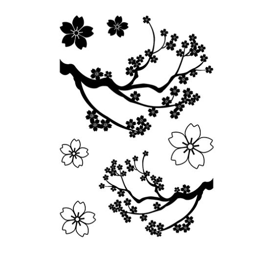 Clear Stamps "Kirschbl&uuml;ten"