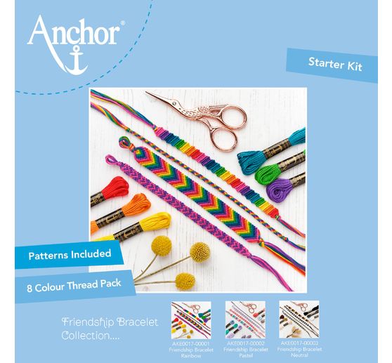 Anchor Starter Kit "Freundschaftsb&auml;nder Kit Regenbogen"