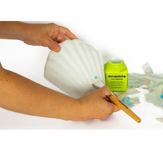 Shell vase, papier m&acirc;ch&eacute;, waterproof