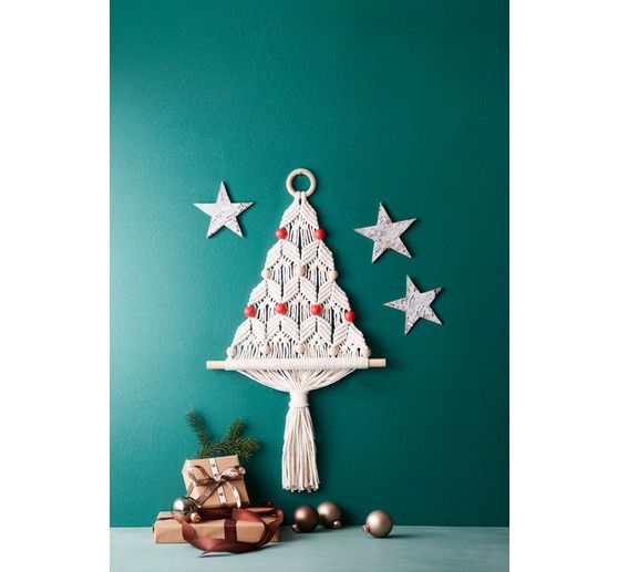 Makramee Kn&uuml;pf-Set "Weihnachtsbaum"